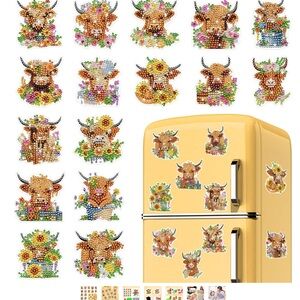 Cute Diamond Art Cow Refrigerator Magnets
